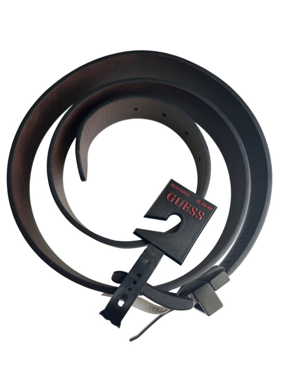 Guess Mens Reversible Brown & Black Synthetic Leather Belt XL 42-44 Modern Style